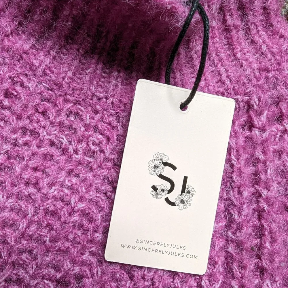 sincerely Jules knitted sweater Pink Size S  Small Long Sleeve Loose outwear